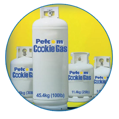 Petcom cookie gas cylinders